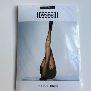 NWT Wolford Minnie Tights 9180 Black Medium